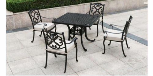 Garden metal table, square 