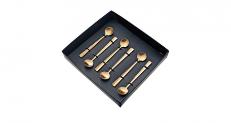 კოვზი ესპრესოს, სეტი 6ც., ოქროსფერი, NAGASAKI COFFE SPOON