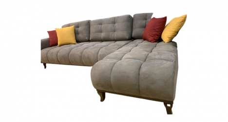 Nubuk Corner NILUFER, folding, right side, grey