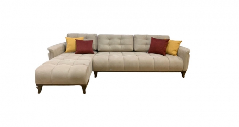 Nubuk corner NILUFER, folding, left side, cream