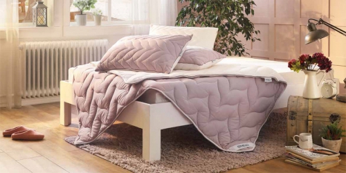 Microfiber Quilt COLORA LILAC-IVORY