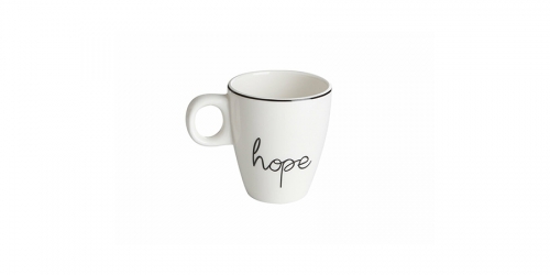ფაიფურის ყავის ჭიქა HOPE