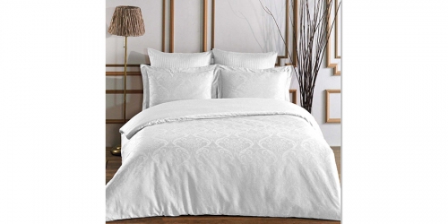 თეთრეულის კომპლექტი ჯაკარდის DAMASK WHITE