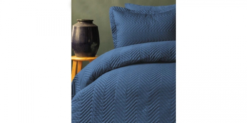 Bedspread W. 1 pcs. Pillowcase, SIMPLY DARK BLUE