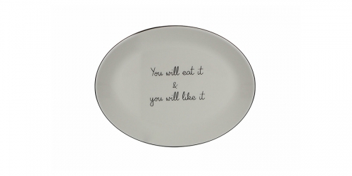 Porcelain Oval Plate HOPE