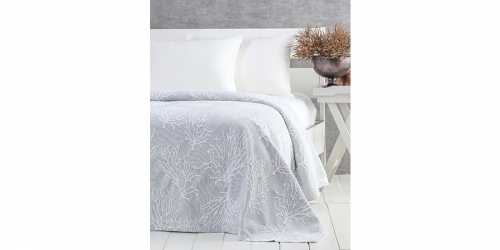 Single Bedspread ELIS WHITE-NAVY