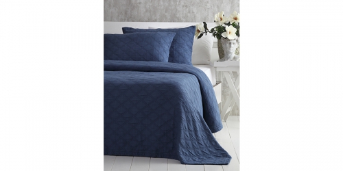 Single Bedspread With 1 Pillowcase CARESSA INDIGO