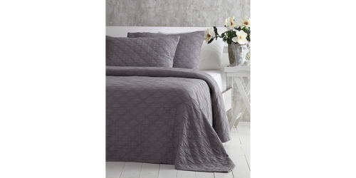 Single Bedspread With 1 Pillowcase CARESSA ANTHRACITE
