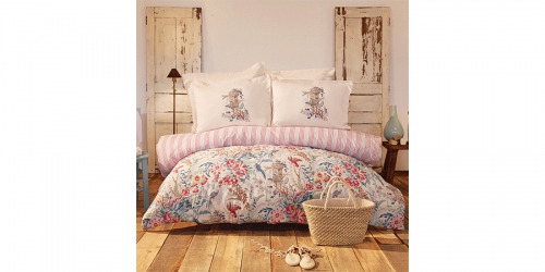 VINA BLUE Ranforce Duvet Cover Set