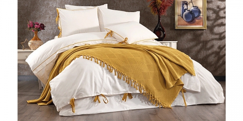 თეთრეულის ნაკრები და პიკე CLARA YELLOW