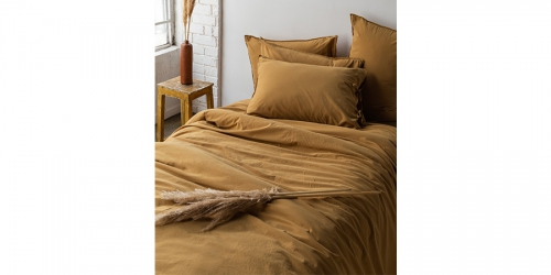 თეთრეული ორგანული პოპლინი SAVANNA MUSTARD