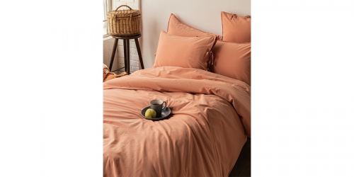 თეთრეული ორგანული პოპლინი SAVANNA APRICOT