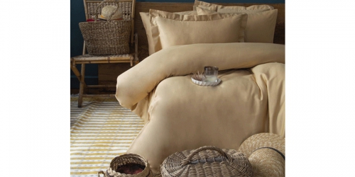 SIMPLY MUSTARD Satin Duvet Cover Set 