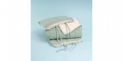 Microfiber blanket and 2 pillowcases EGEO LIFE GREEN