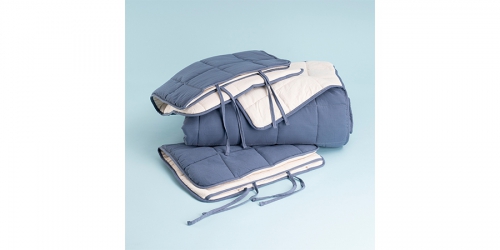 EGEO LIFE DENIM Microfiber blanket and 2 pillowcases