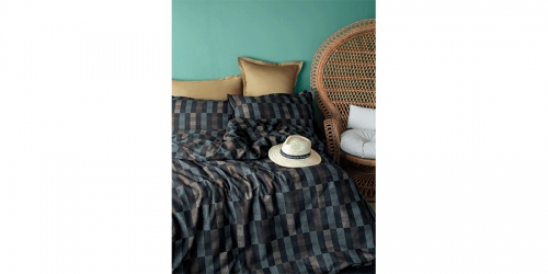 Satin bed linen ISSIMO-MARONE