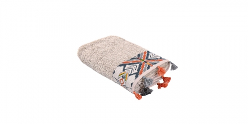 Towel PAMIRA WOMAN, embroidered, beige