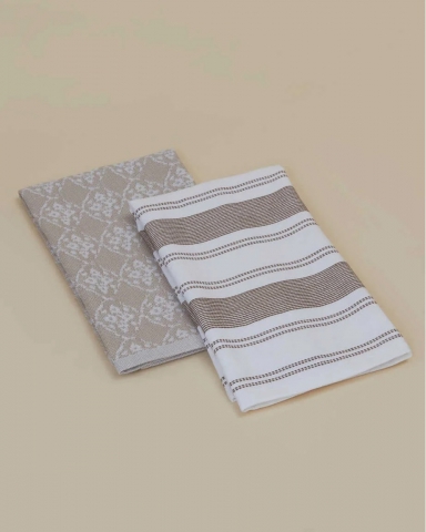 Tea towel set, 2pcs., 40x60cm., VIVA BROWN