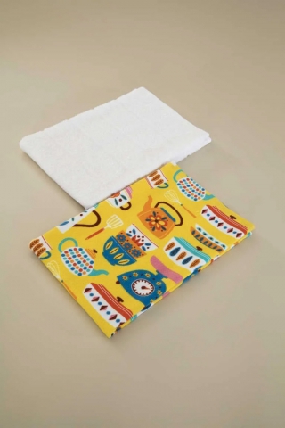 Tea towel set, 2pcs., 40x60cm., VINTAGE