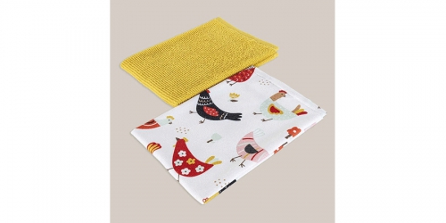 Tea towel set, 3pcs., 40x60cm., CHICK