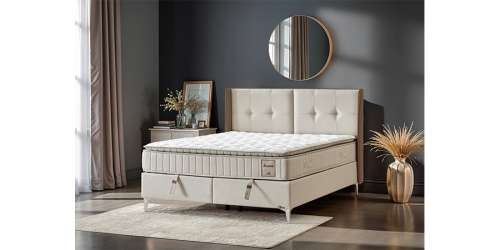 Bed with storage SERENA CREAM