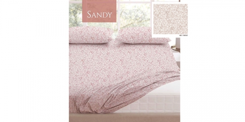 Duvet cover (on rubber) and 2 pillowcases, double, SANDY BEIGE