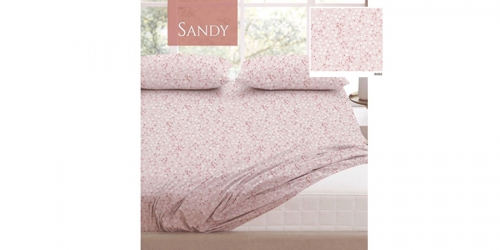 Duvet cover (on rubber) and 2 pillowcases, double, SANDY ROSE