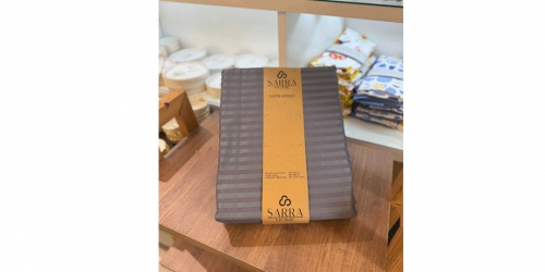 სატინის თეთრეულის ნაკრები, STRIPED ANTRACITE