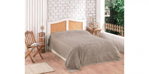 Towel bedcover, light brown