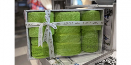 Bathroom set 5 pieces, green