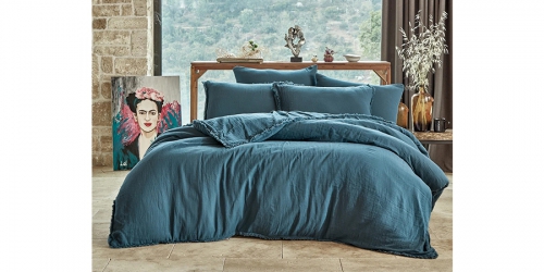 თეთრეული მუსლინის SHINE PETROL BLUE