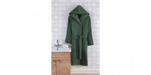 Hooded robe, M/L, green