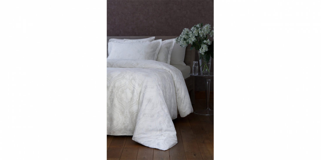 Satin linen NORA CREAM