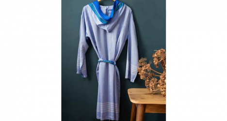 Bamboo bathrobe SAMOS BLUE
