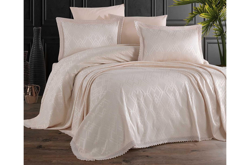 Double Bed Cover Set 6pcs, MARIA CREAM, Elart