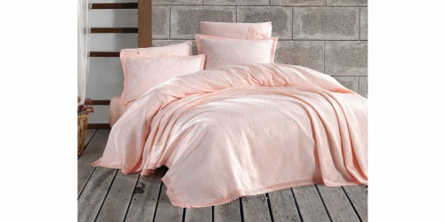 Double Bed Cover Set 6pcs, MARIA POWDER PINK, Elart
