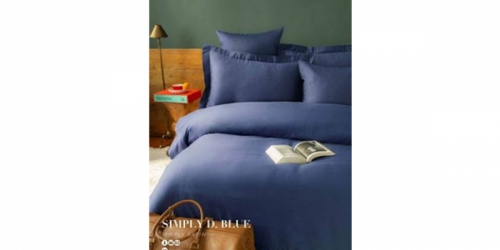 Satin Duvet Cover Set, SIMPLY D. BLUE