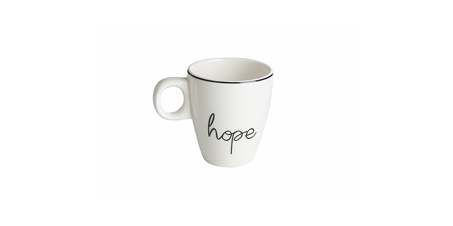 ფაიფურის ყავის ჭიქა HOPE
