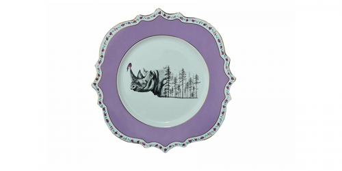 Porcelain Flat plate DREAMY RHINO