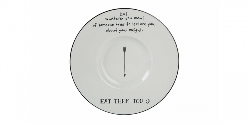 Porcelain Gourmet plate BE HAPPY