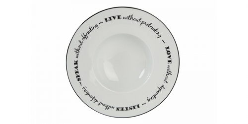 Porcelain Gourmet plate BE HAPPY