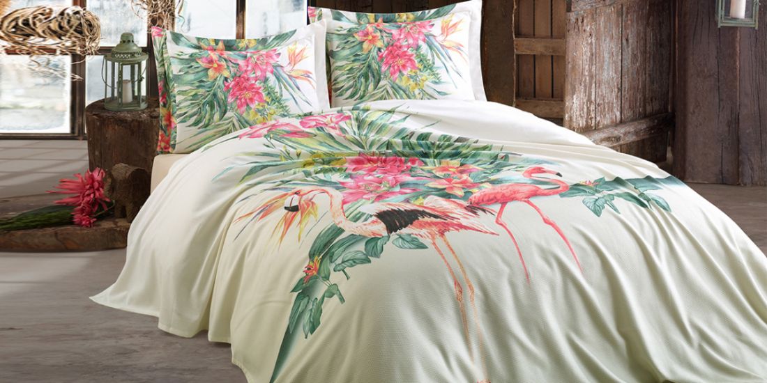 Pique and Linen Set, FLAMINGO