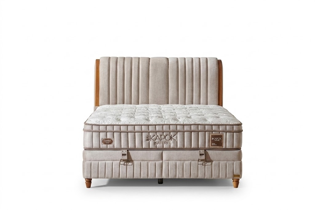 Bed with storage KAPOK NATUREL, 200x200სმ.