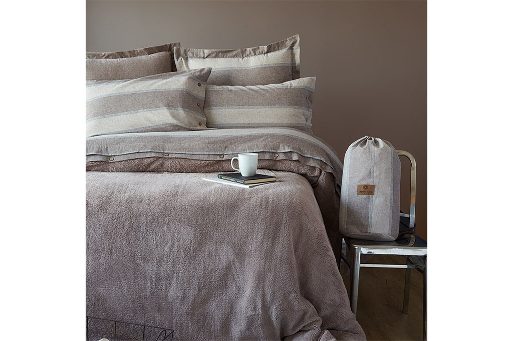 ორსაწოლიანი თეთრეულის ნაკრები DOUBLE COMFORT BEIGE