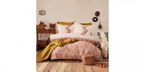 CORDELIA ORANGE Ranforce Duvet Cover Set