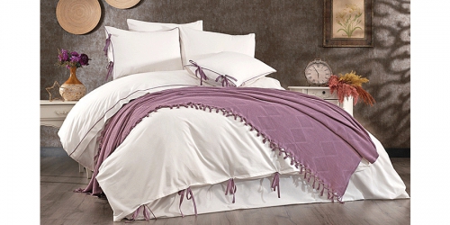 CLARA PURPLE Bed Linen and Pique Set