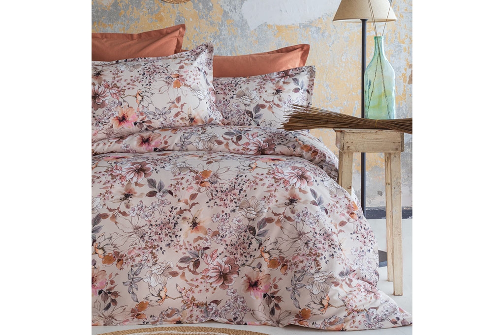 FLORENTA Digital Satin Duvet Cover Set