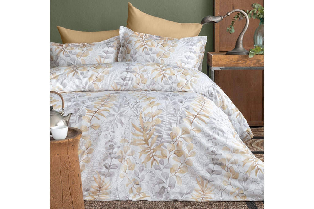 ISSIMO ორსაწოლიანი სატინის თეთრეული OCCALE BEIGE