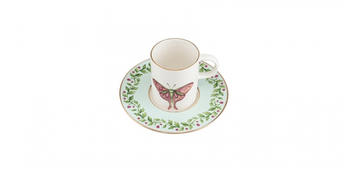 Porcelain Coffee cup with plate MIRRORING