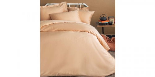 SIMPLY PEACH Satin Duvet Cover Set